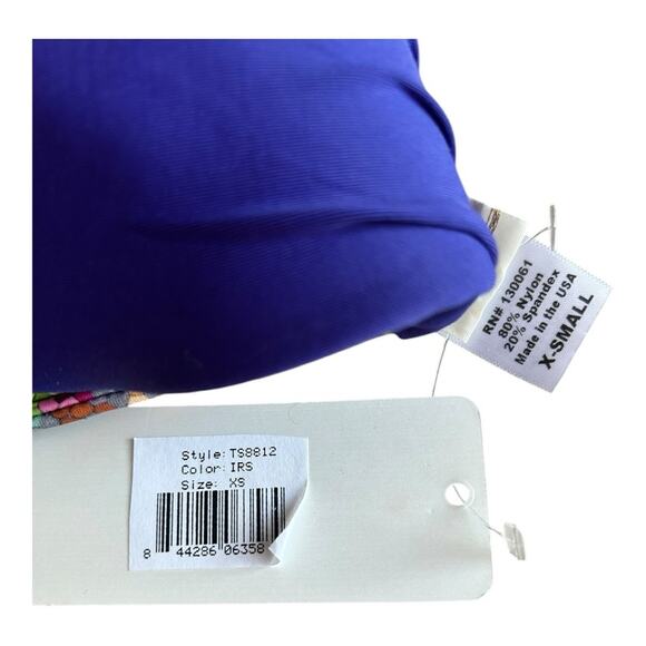 L Space purple kaleidoscope knot bandeau bikini top XS - Picture 4 of 6